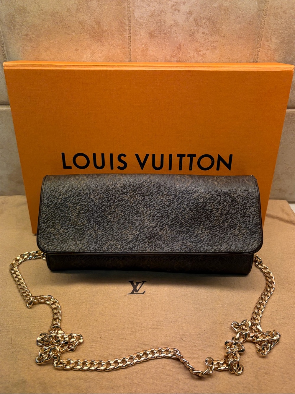 LOUIS VUITTON Monogram Pochette Twin GM Shoulder Bag
